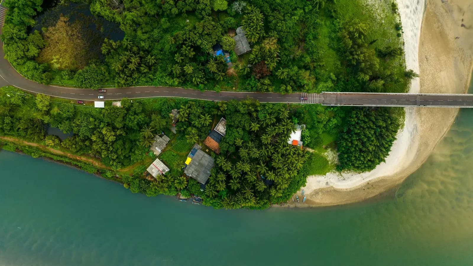 A coastline where development meets the shore