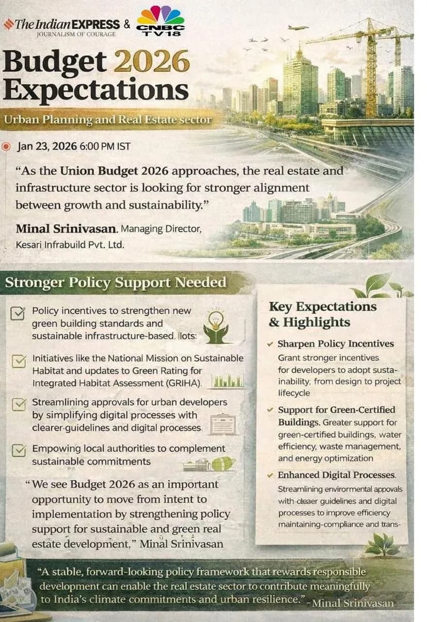 Union Budget 2026, a sustainability & green-infrastructure perspective