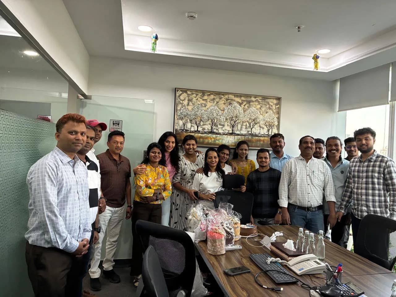 KIPL colleagues gathered at the office for International Women's Day
